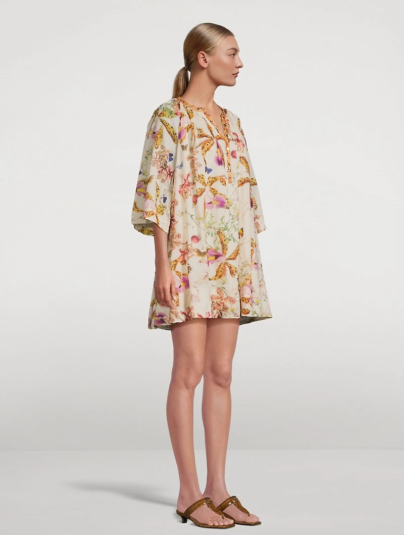 Amala Mini Dress Divine Birds Print