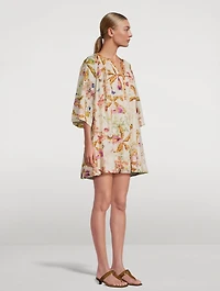 Amala Mini Dress Divine Birds Print