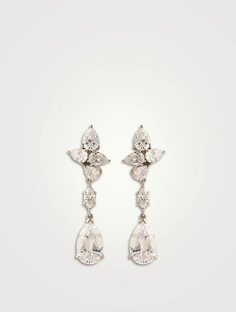 Josie Cross-Cut Pear Drop Earrings