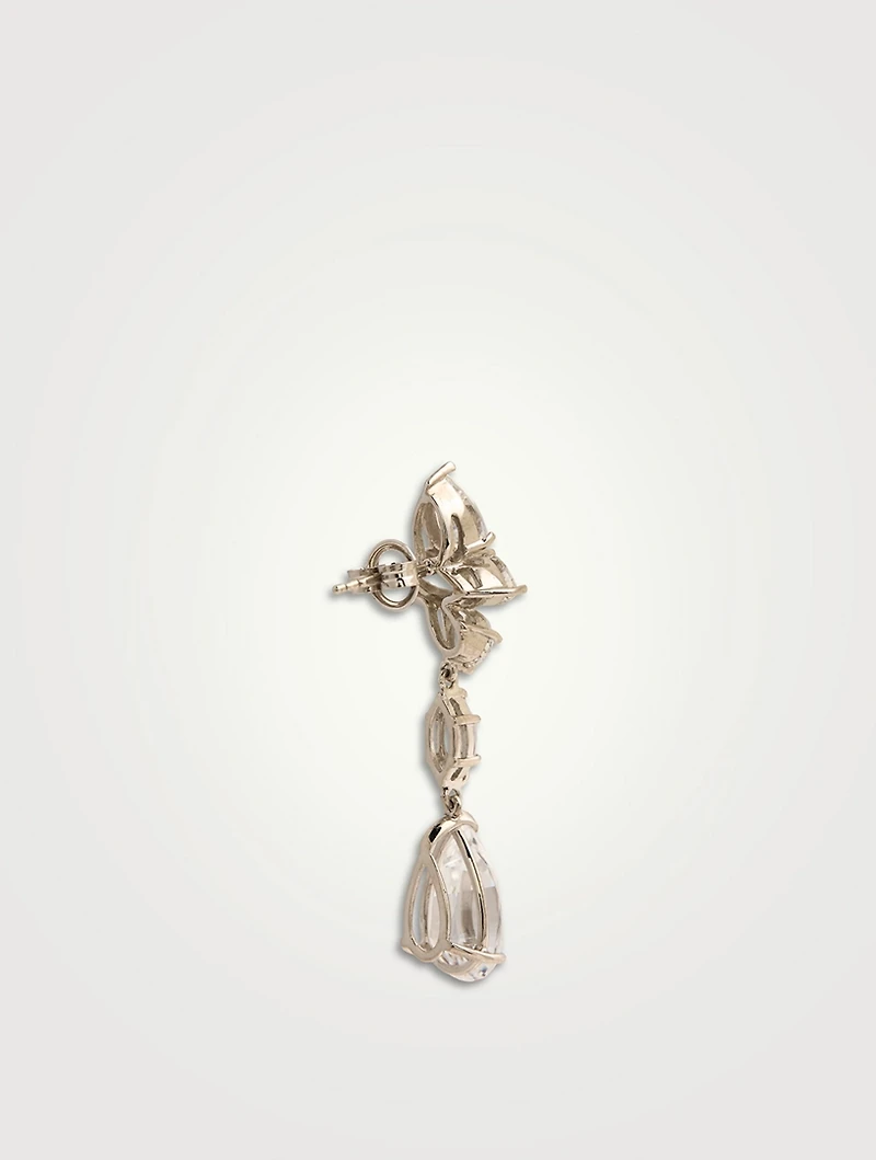 Josie Cross-Cut Pear Drop Earrings