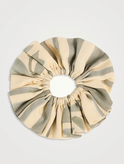 Printed Ruffle Scrunchie