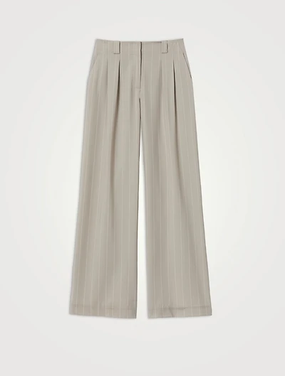 Wyatt Wide-Leg Trousers Pinstripe Print