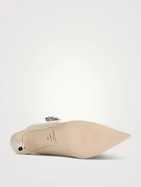 Bing Patent Leather Mules With Crystal Strap