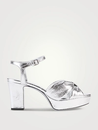 Heloise Metallic Leather Platform Sandals