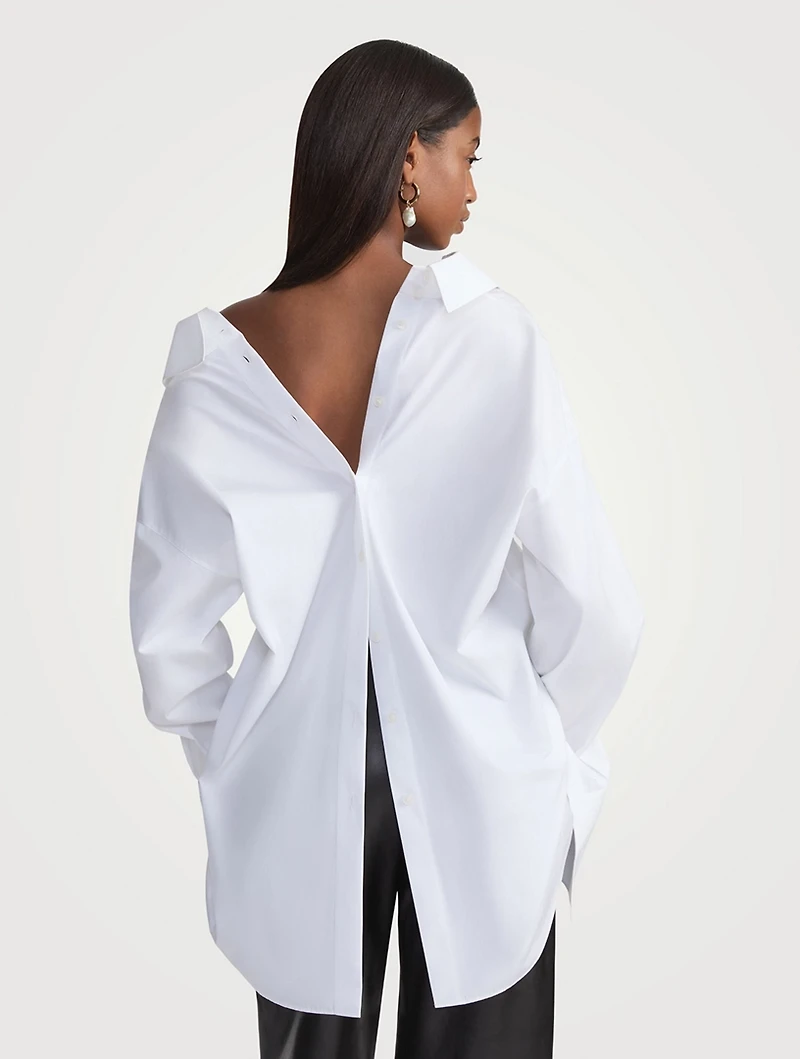 Portrait Oversized Poplin Shirt