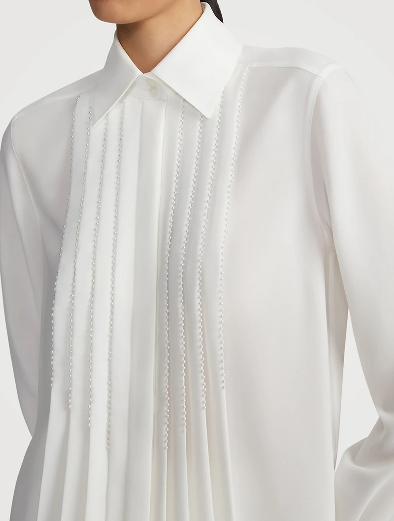 Beaded Georgette Shirt