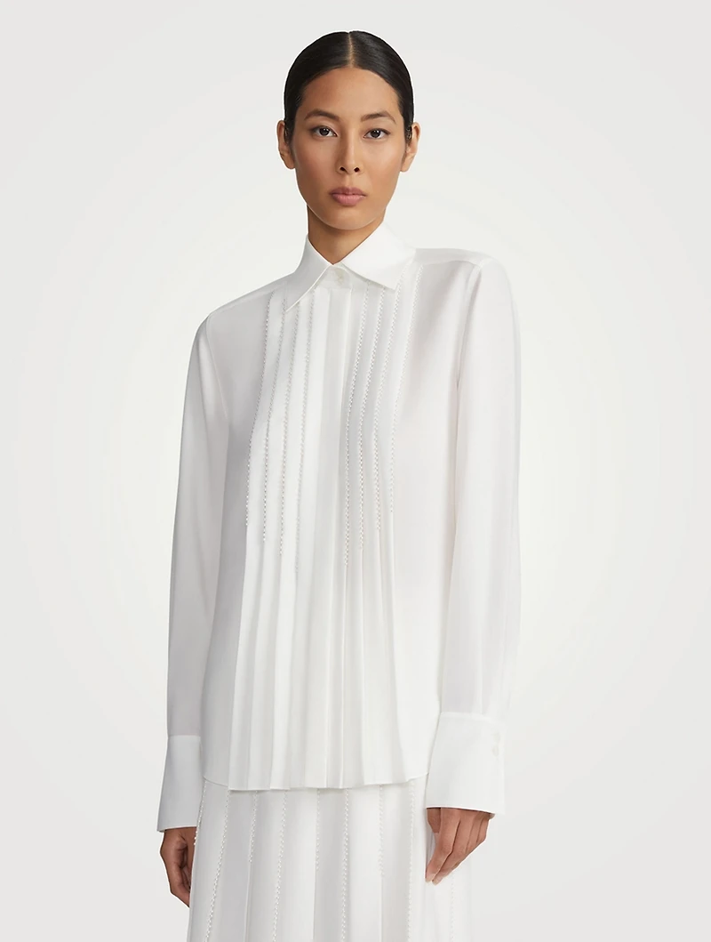 Beaded Georgette Shirt