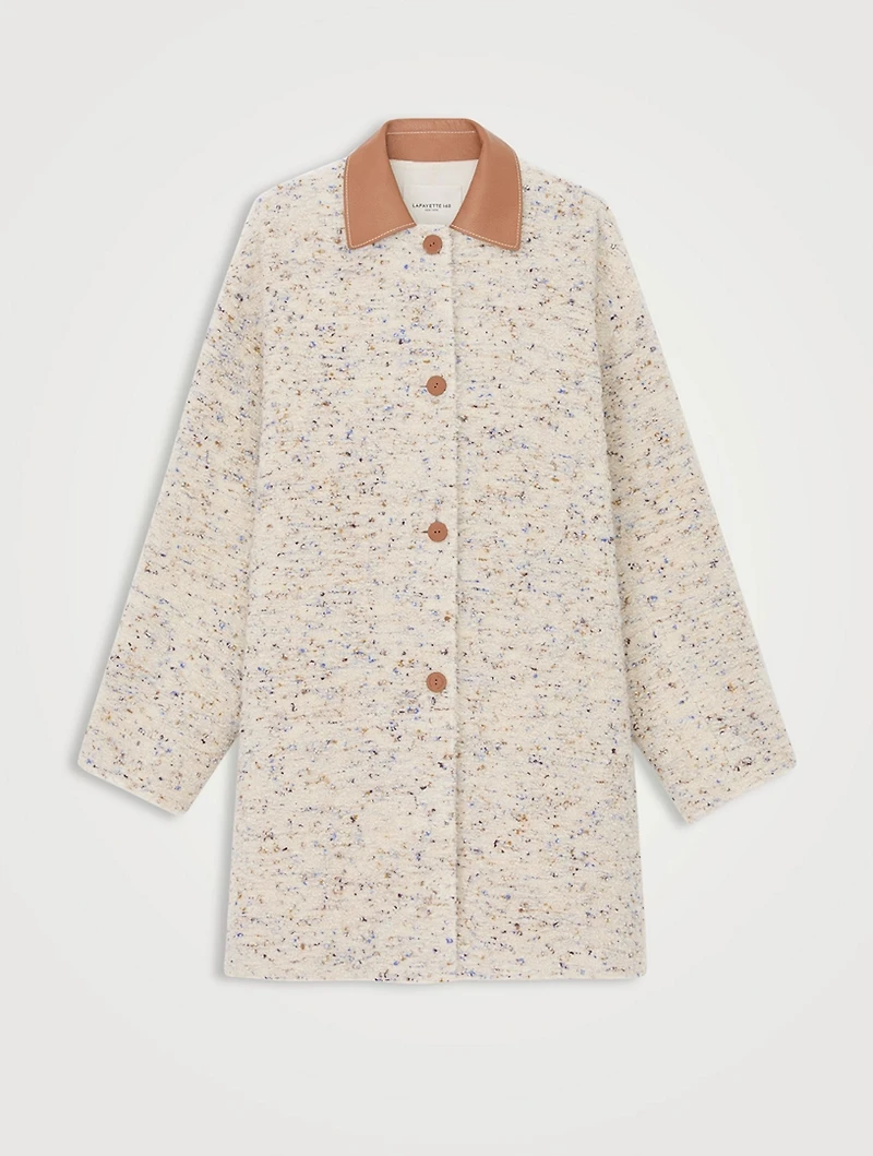 Knotted Bouclé Car Coat