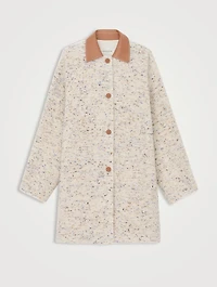 Knotted Bouclé Car Coat