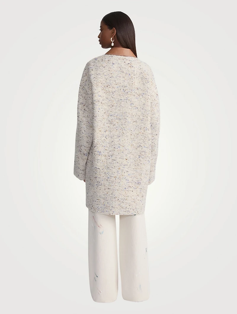 Knotted Bouclé Car Coat