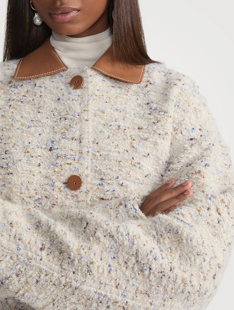 Knotted Bouclé Car Coat
