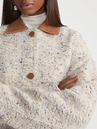 Knotted Bouclé Car Coat