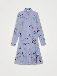 Poplin Shirt Dress Stripe Print