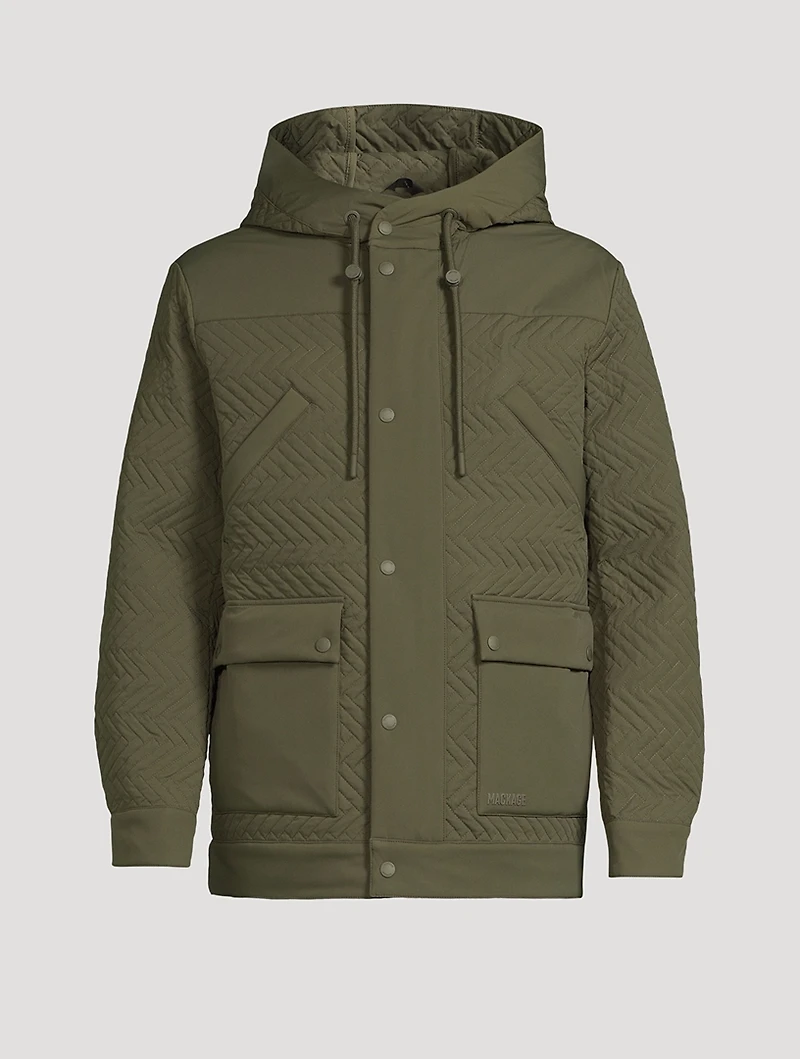 Thiago Chevron-Quilted Down Jacket