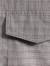 Cotton Shirt Dress Microcheck Print