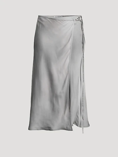 Satin Wrap Skirt