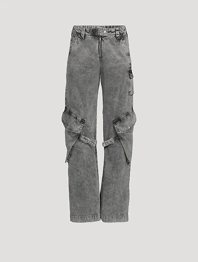 Wide-Leg Cargo Jeans
