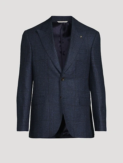 Morgan Plaid Cashmere And Silk Jacket