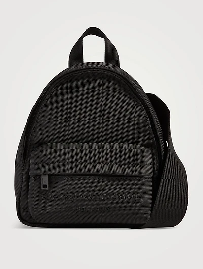 Mini Punch Canvas Crossbody Backpack