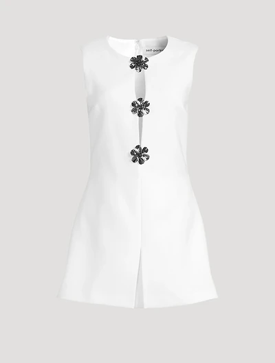 Cut-Out Crêpe Playsuit