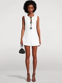 Cut-Out Crêpe Playsuit