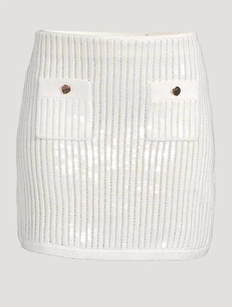 Sequin Crochet Mini Skirt
