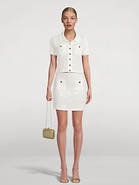 Sequin Crochet Mini Skirt