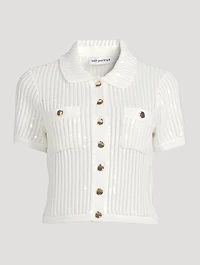 Sequin Crochet Cardigan