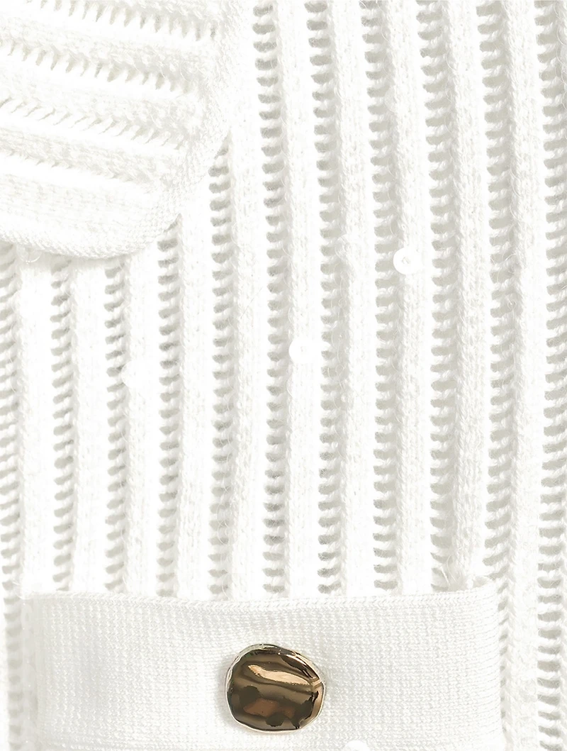 Sequin Crochet Cardigan