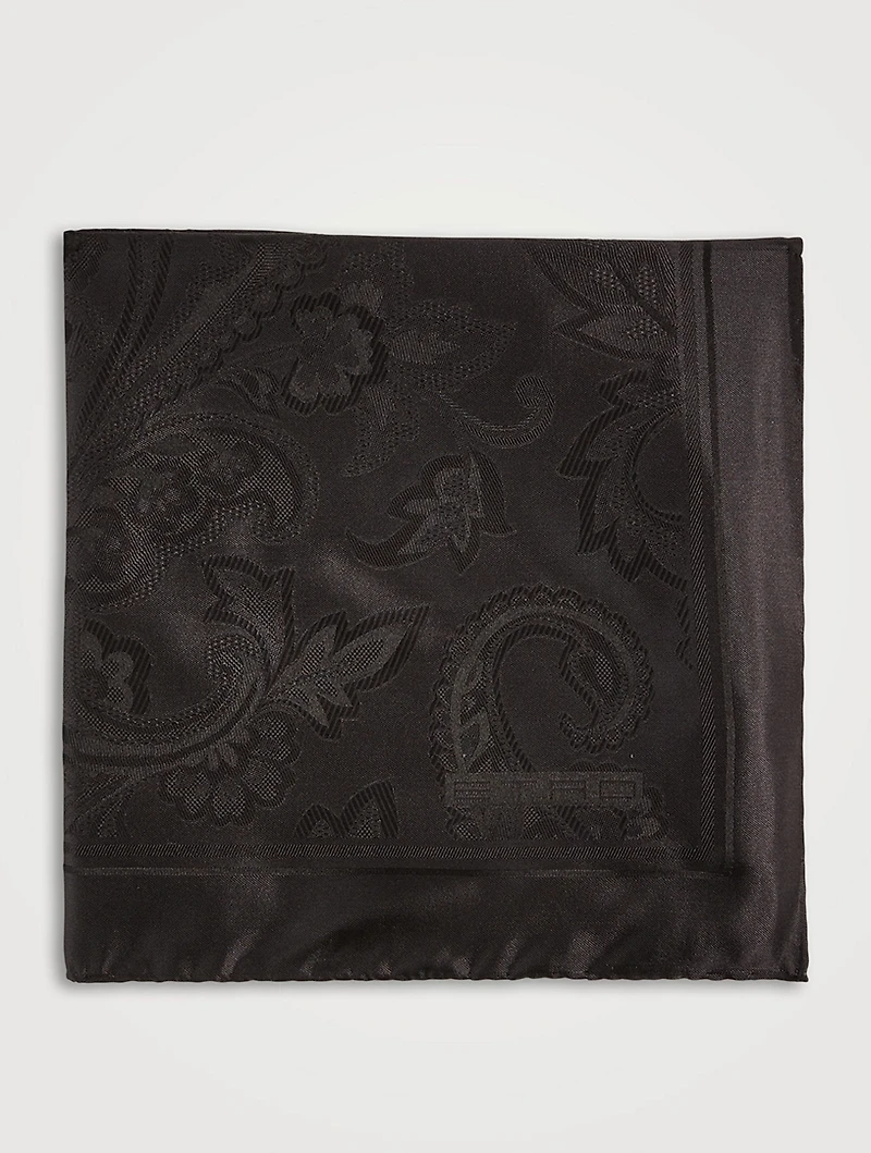 Silk Tonal Paisley Pocket Square