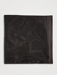 Silk Tonal Paisley Pocket Square