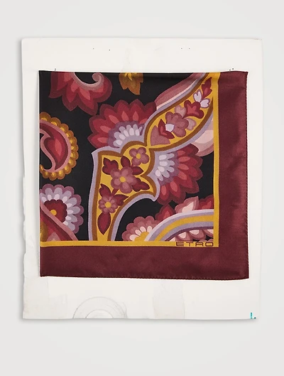 Silk Floral Paisley Pocket Square