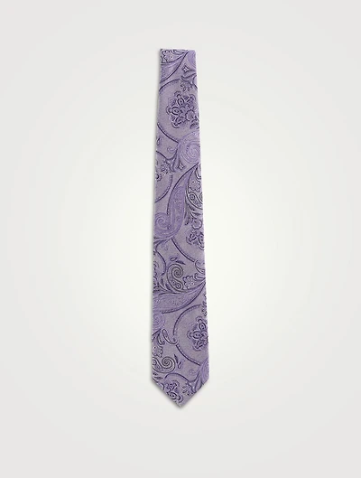 Paisley Micro-Striped Silk Tie