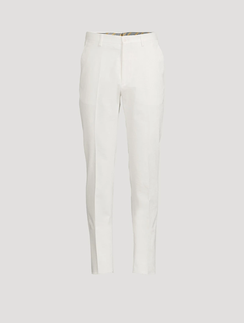 Foliage Jacquard Stretch Cotton Trousers