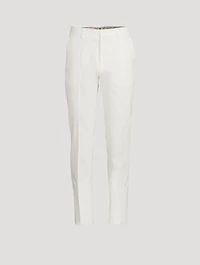 Foliage Jacquard Stretch Cotton Trousers
