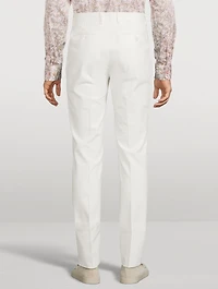 Foliage Jacquard Stretch Cotton Trousers