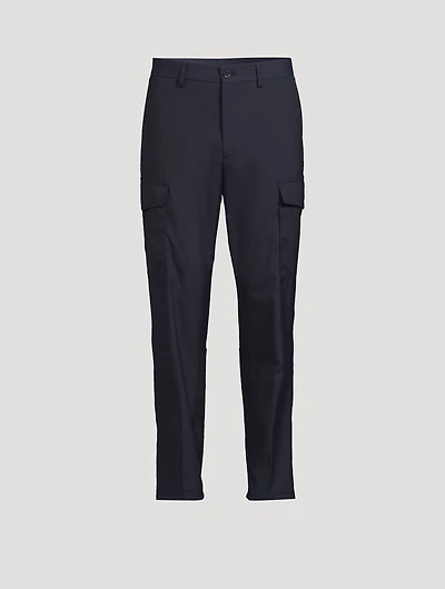 Wool And Cotton Cargo Trousers