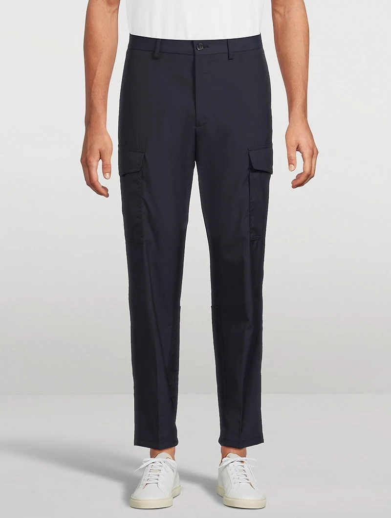 Wool And Cotton Cargo Trousers