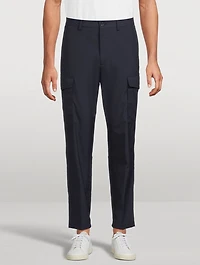 Wool And Cotton Cargo Trousers