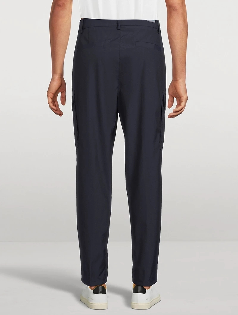 Wool And Cotton Cargo Trousers
