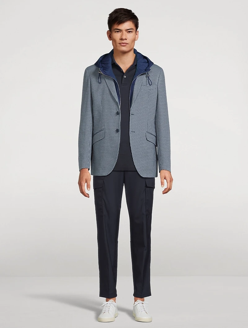 Wool And Cotton Cargo Trousers