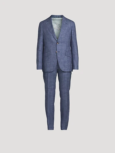 Wool Silk And Linen Two-Piece Suit