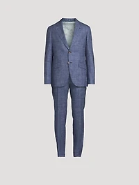 Wool Silk And Linen Two-Piece Suit