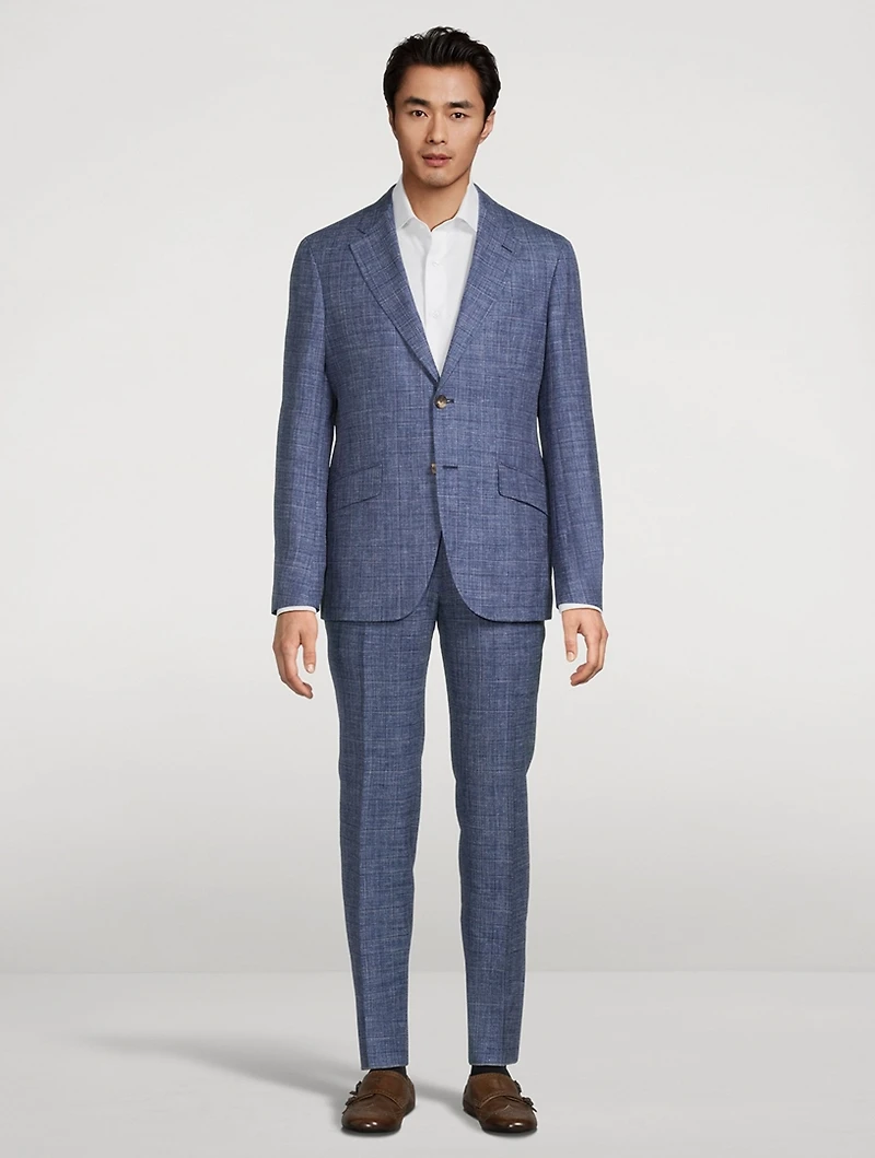 Wool Silk And Linen Two-Piece Suit