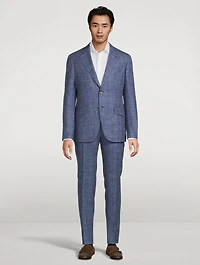 Wool Silk And Linen Two-Piece Suit