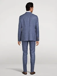 Wool Silk And Linen Two-Piece Suit