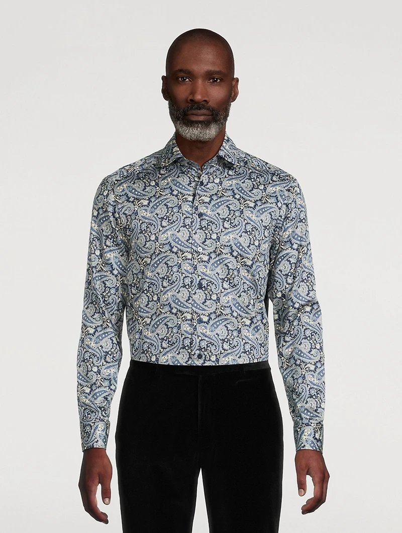 Floral Paisley Long-Sleeve Shirt