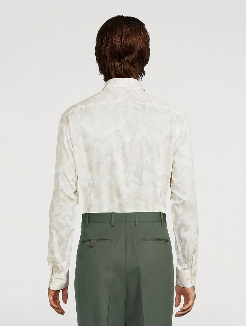 Maxi Flower Paisley Long-Sleeve Shirt