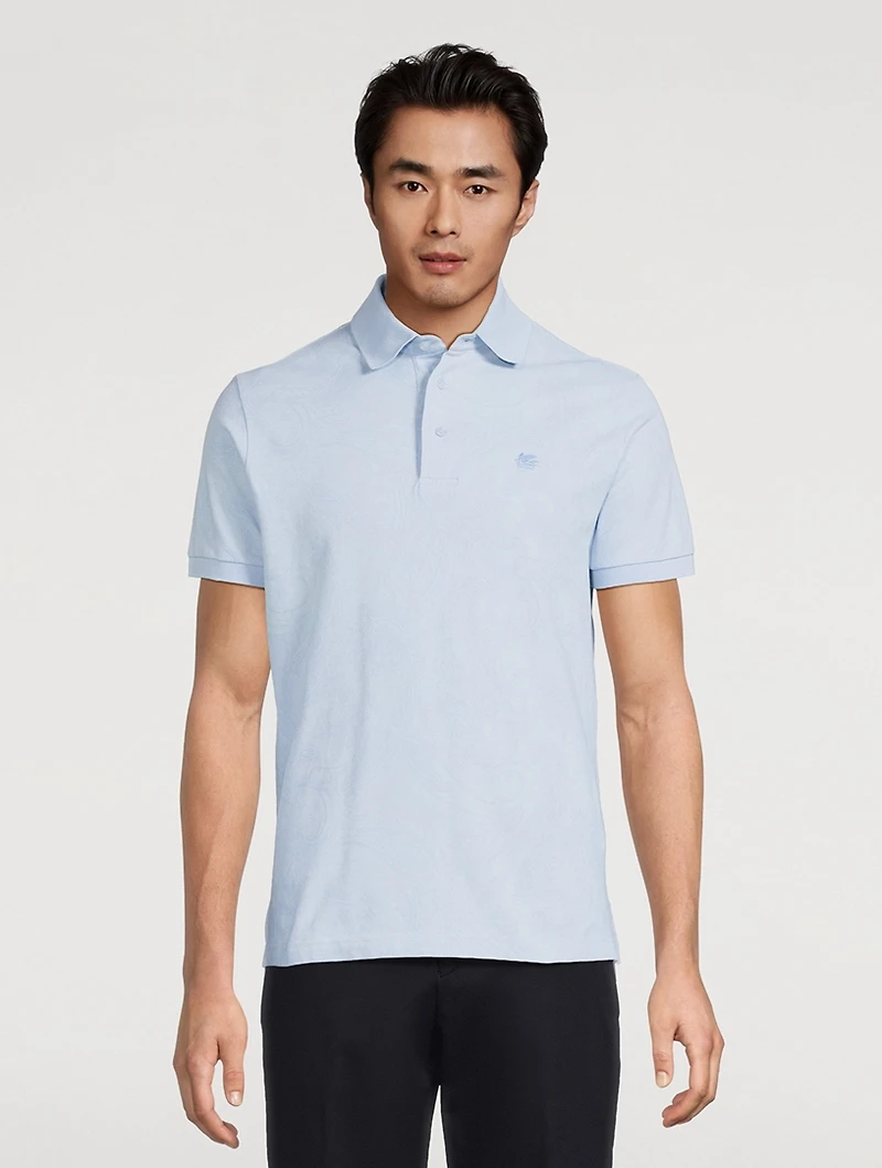 Paisley Jacquard Polo Shirt