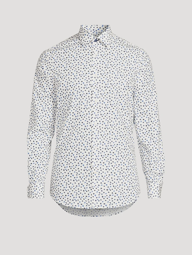 Tailored-Fit Shirt Dotted Print